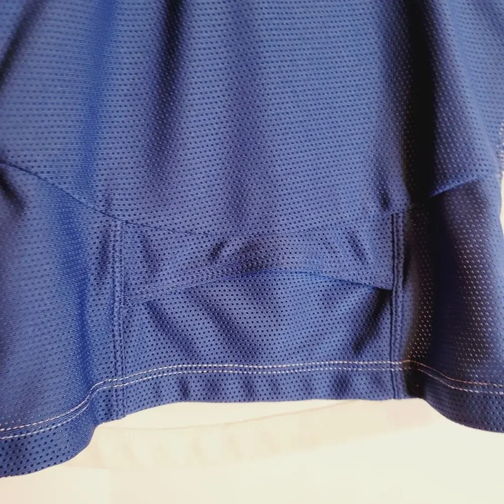 Nike white and blue athletic racer back tank top Size 10 Cheer Active Gym